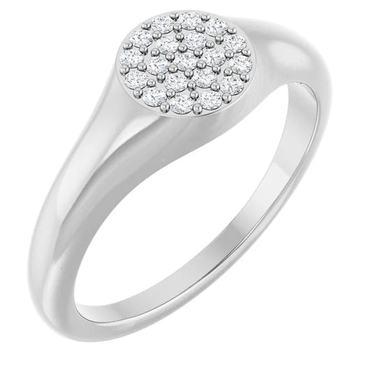 Petite Diamond Signet Ring