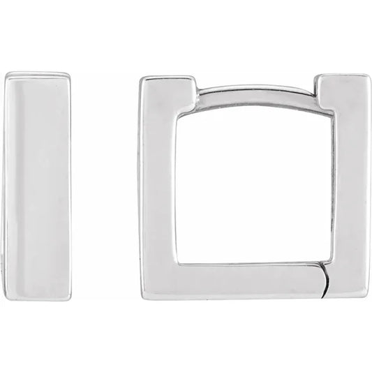 Square Huggie Earrings