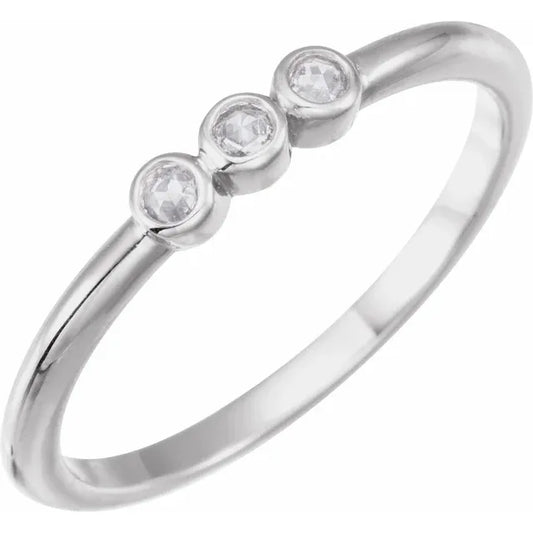 Rose-Cut Diamond Stackable Ring