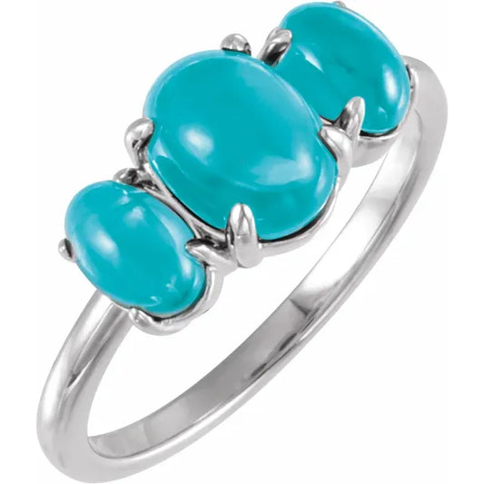 Natural Turquoise Cabochon Ring