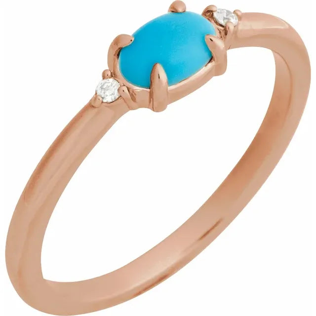 Turquoise and Diamond Ring
