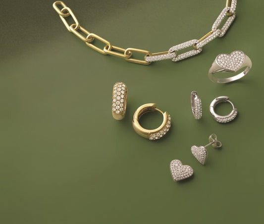 Lab-Grown Diamond Cluster Hoop Earrings