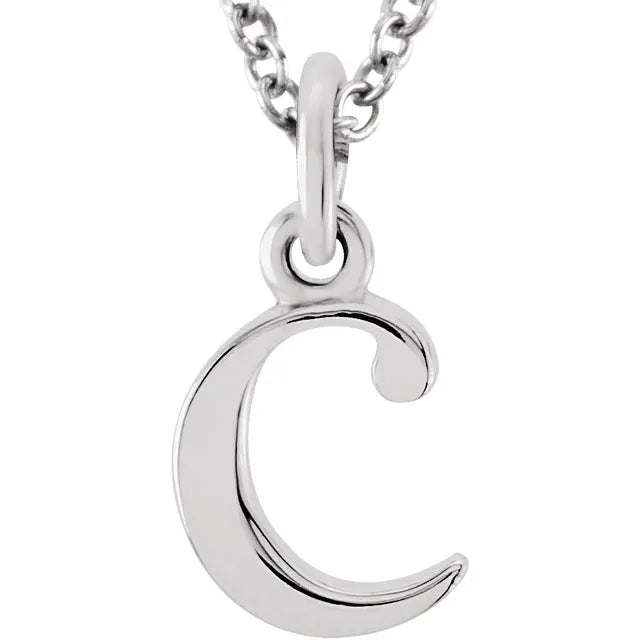 Lowercase initial necklace