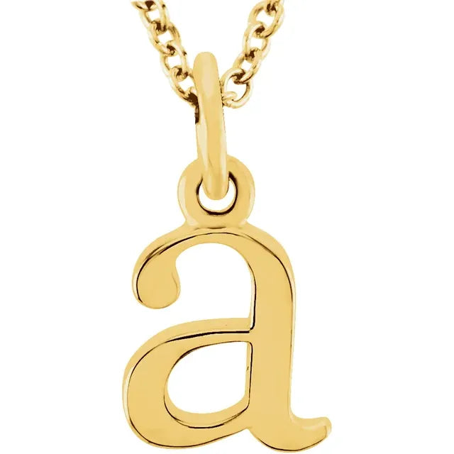 Lowercase initial necklace