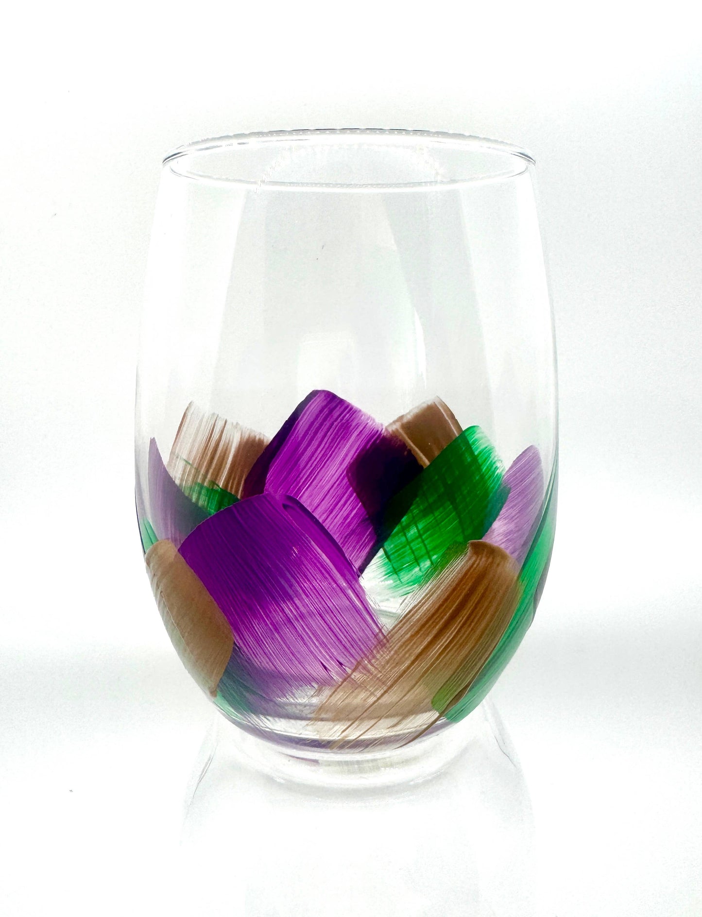 Stemless Wine Glasses - Hand Painted