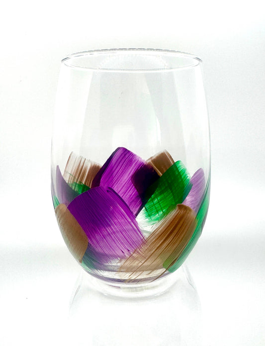 Stemless Wine Glasses - Hand Painted