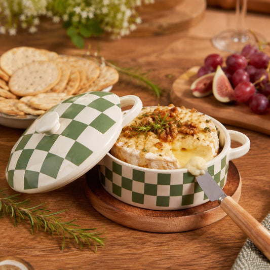 Covered Brie Baker with Spreader - Green