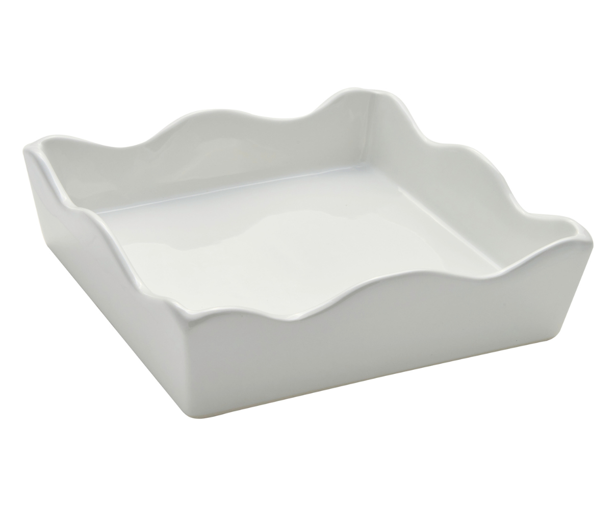 Ceramic Cocktail Napkin Tray - Turkey & Gourds