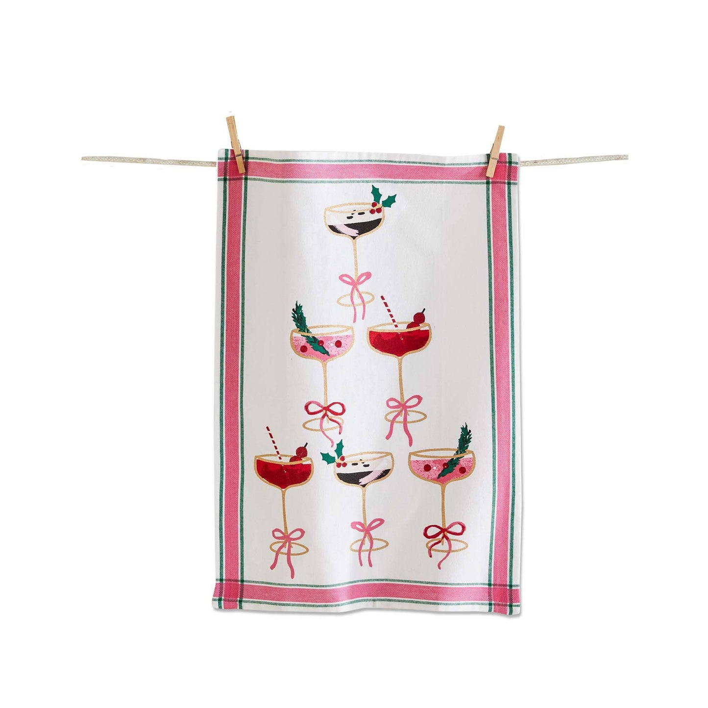 Christmas Cocktail Tower Dishtowel