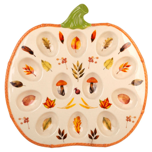 Harvest Pumpkin Egg Platter
