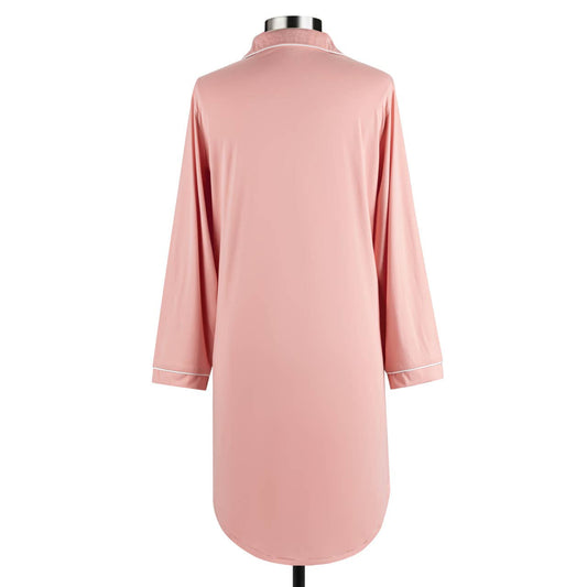 Large Long Sleeve Coral Cooling Night Shirt