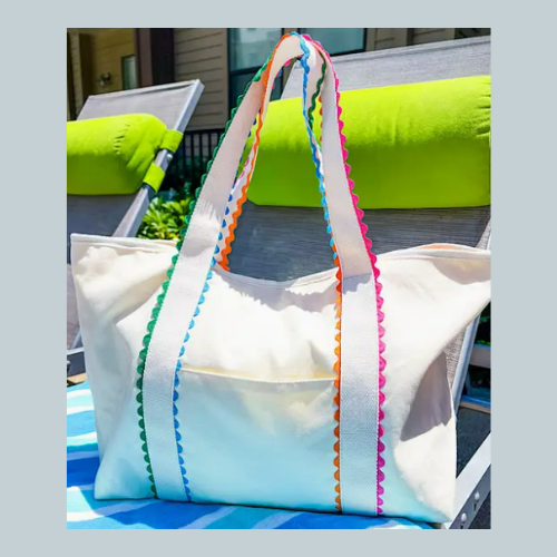 Spencer Rick Rack Trim Tote Bag