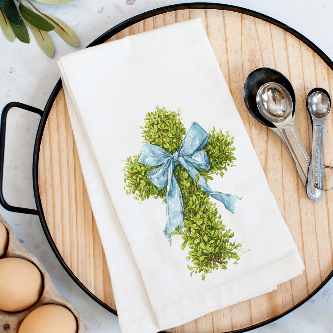 Boxwood Blessing Kitchen Towel