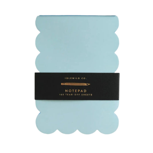 Scalloped Shaped Pad | Aqua + Blue