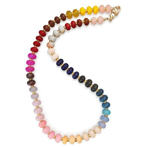 Multicolor/Gold Beaded Necklace