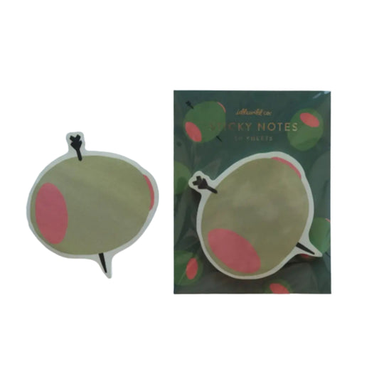 Olive Die-Cut Sticky Note Pad