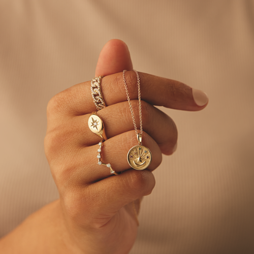 Petite Moon & Stars Necklace