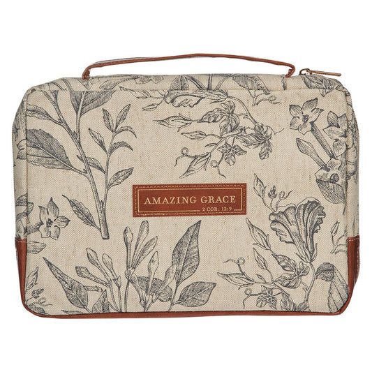 Bible Cover Fashion Cream/Brown Floral