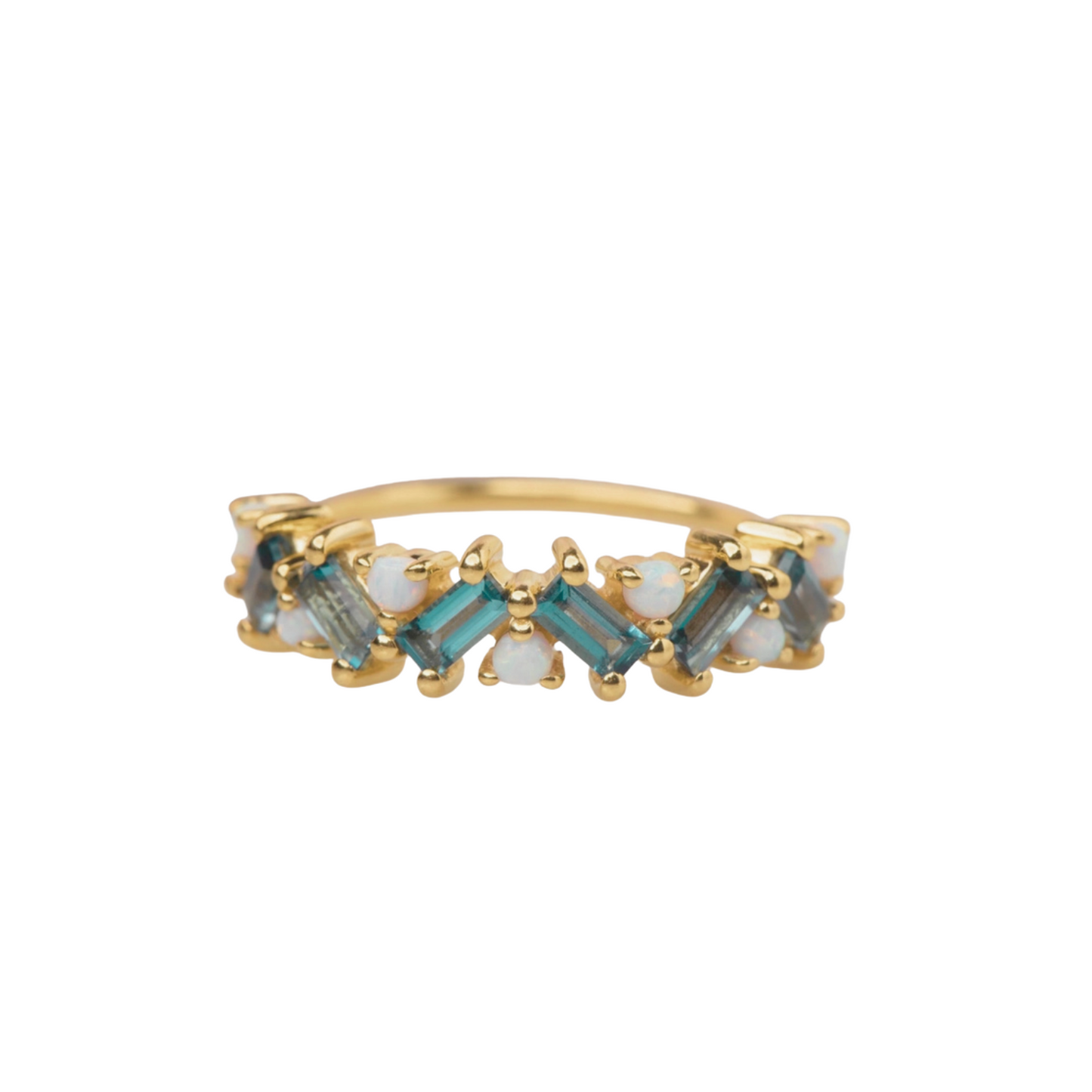 London Blue Topaz & Opal Ring