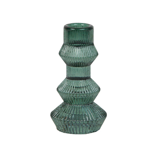 Sage Green Glass Candle Holder
