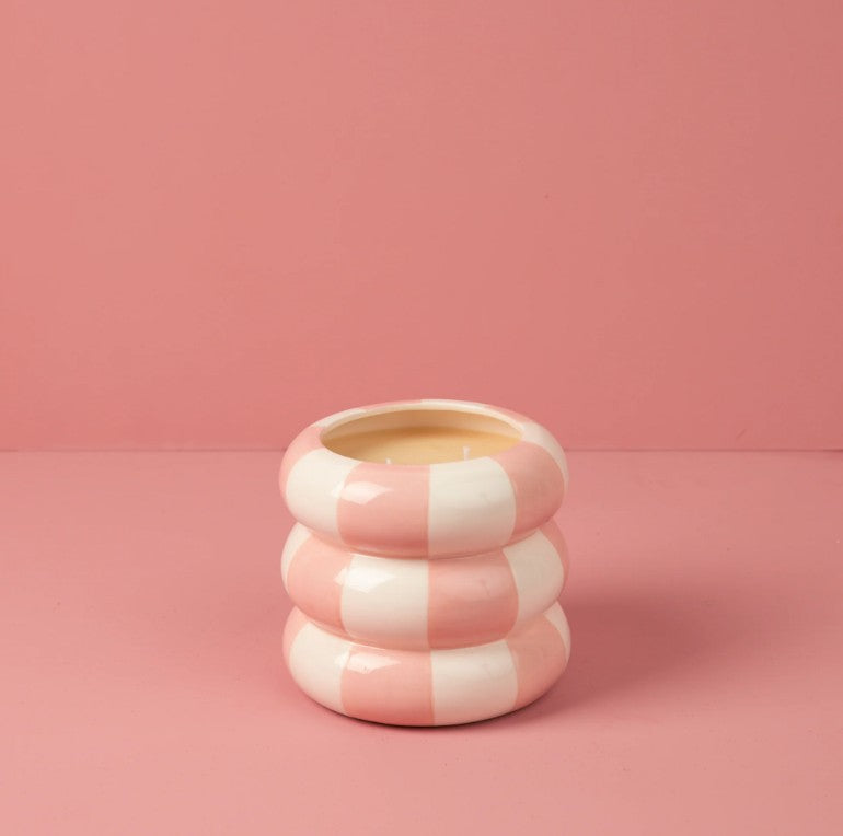 Sweet Grace Collection Candle - Pink Checker