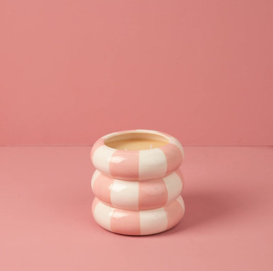 Sweet Grace Collection Candle - Pink Checker