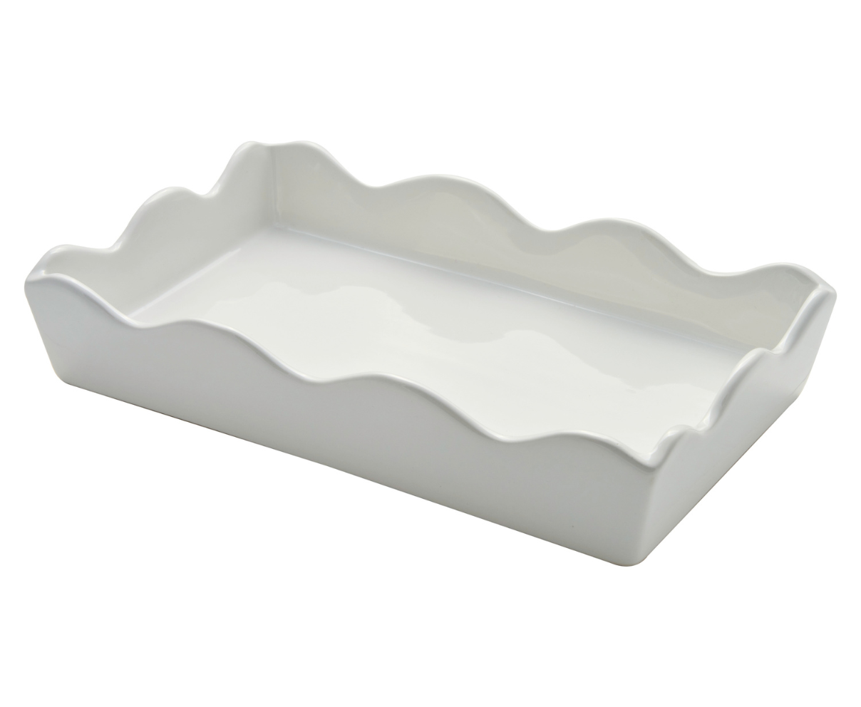 Ceramic Guest Towel Napkin Tray - Turkey & Gourds