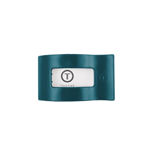 Teal With It | Small | Flat Rectangle Hair Clip