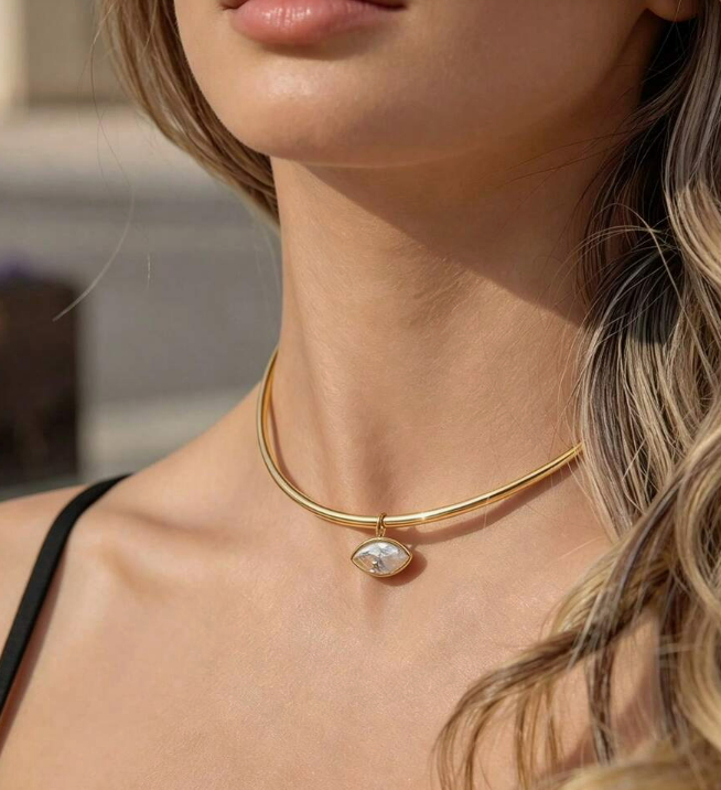 Collar Necklace - Marquise