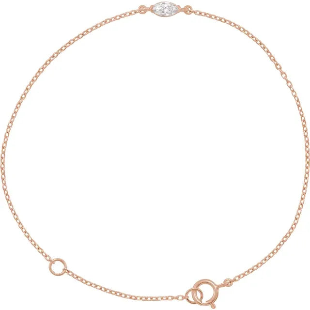 Lab-Grown Diamond Marquise Bracelet