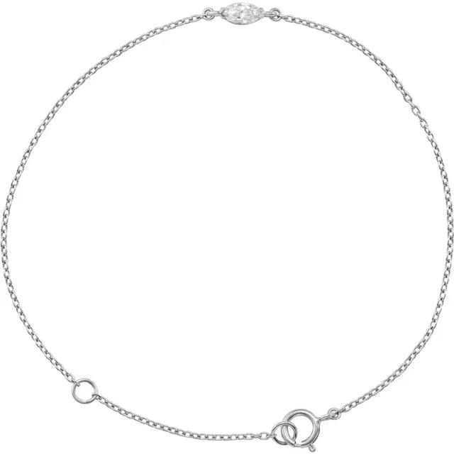 Lab-Grown Diamond Marquise Bracelet
