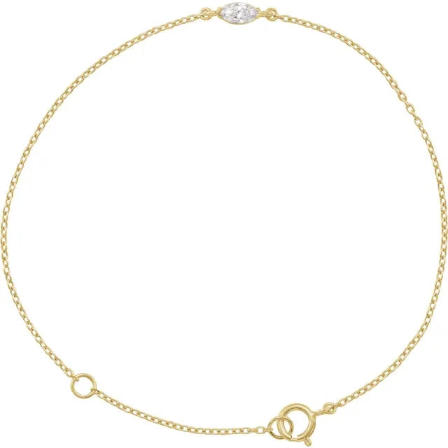 Lab-Grown Diamond Marquise Bracelet