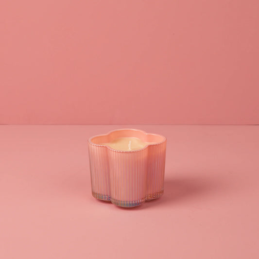 Sweet Grace Collection Candle - Pink Quatrefoil