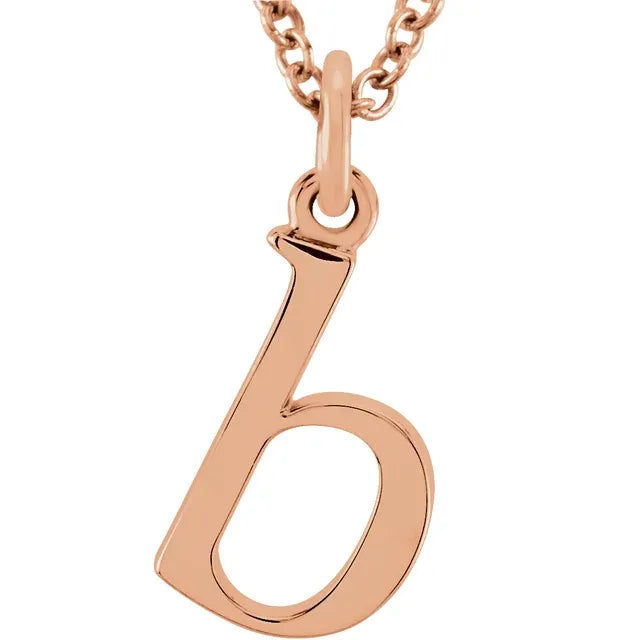 Lowercase initial necklace