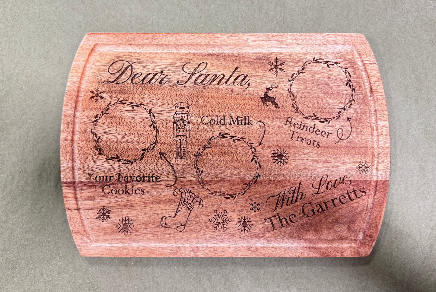 Santa Board - Walnut 11.75x8"