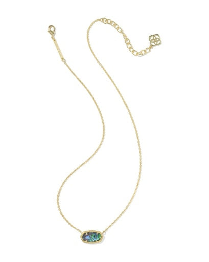 ELISA PENDANT NECKLACE GOLD ABALONE SHELL