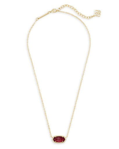 ELISA SHORT PENDANT NECKLACE GOLD CLEAR BERRY