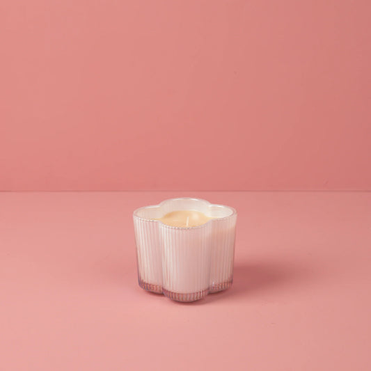 Sweet Grace Collection Candle - White Quatrefoil